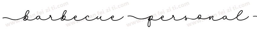 Barbecue Personal Use字体转换